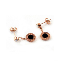 new design women rose gold model fingernail posts earrings jewelry